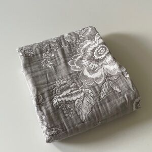 Southern Living Pillow Sham Linen Blend Floral Coastal Grandma Gray